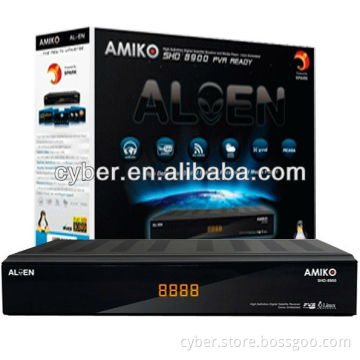 Amiko shd 8900 alien HD Linux receiver Satellite Receiver support pvr, usb wifi, youtube in stock cheaper than dm800 set top box